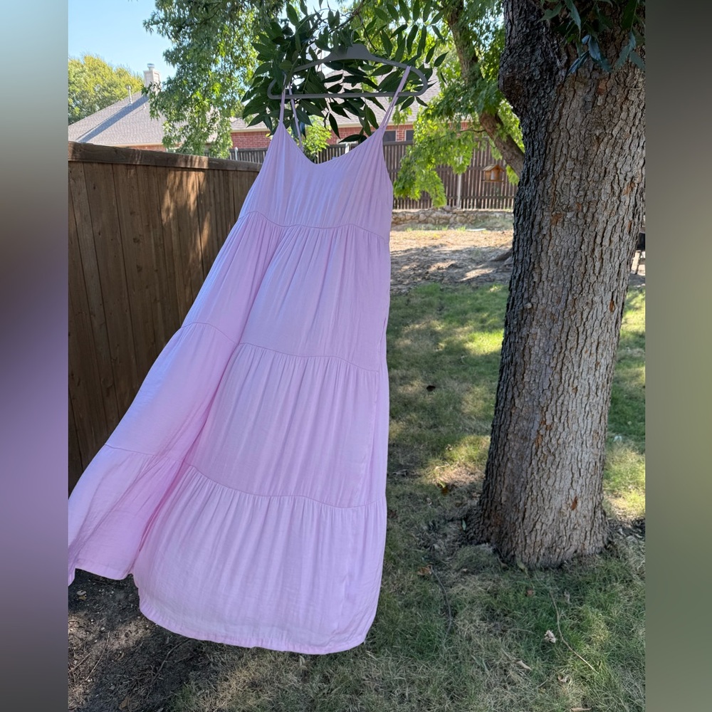 Soma Pink Tiered Maxi Dress | XL | NWOT